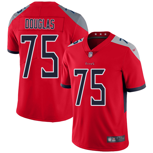 Tennessee Titans Limited Red Men Jamil Douglas Jersey NFL Football #75 Inverted Legend